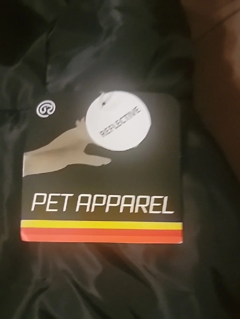 Black & Orange Reflective Dog Jacket Onesie Size Small Nwt